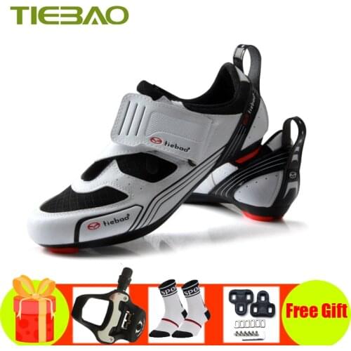 Tiebao Road Cycling Shoes Sapatilha Ciclismo Triathlon Men Women SPD-SL Pedals Self-locking Breathable Road Bike Riding Sneakers