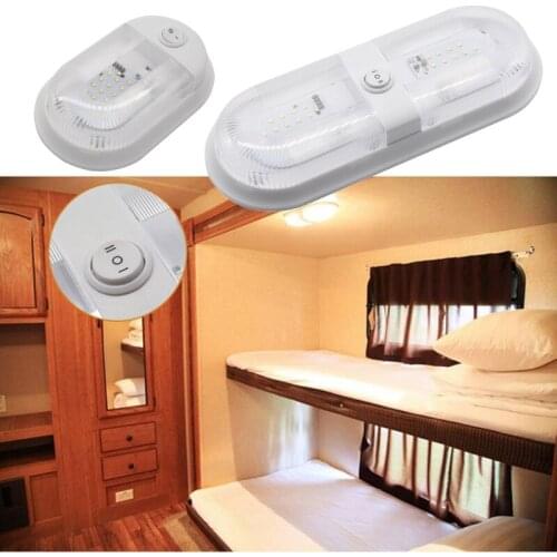 Single/Dual LED Dome Light with Seperate Switch 10-24V Ceiling Lamp RV Interior Equipment RV Interior Lighting