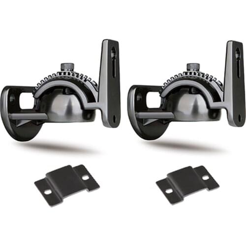 1 Pair (2pcs) GU8T Zinc Alloy Sound Speaker Bracket Swivel Tilt Easy Wall Mount Stands Surround Speaker Holder Stand Load 10kgs