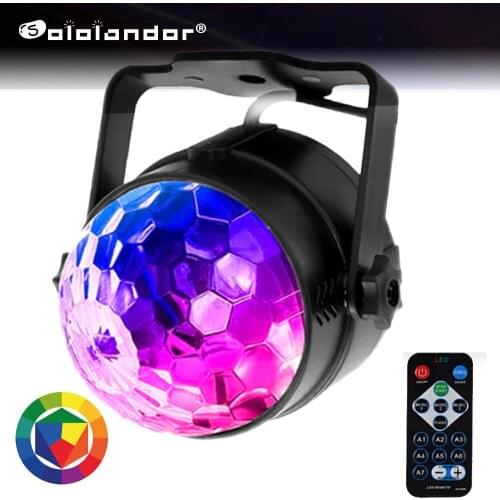 RGB Disco Ball Party Lights DJ Disco Light LED Projector Strobe Lamp Birthday Party Car Club Bar Karaoke Xmas Sound Activated