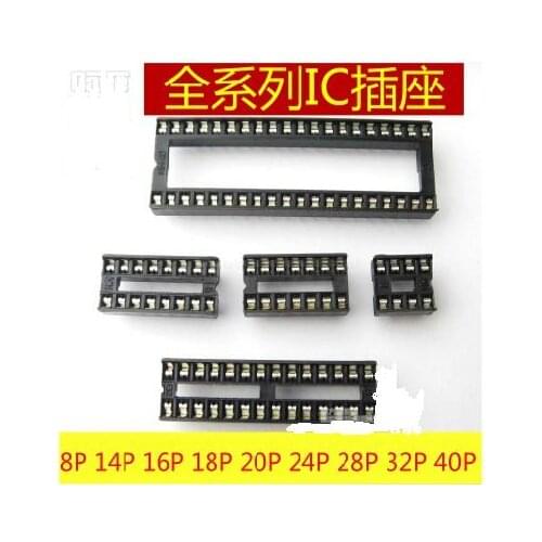 8Pins DIP DIP-8 IC Socket Test Socket Round Hole Square type pin DIP8 DIP14 DIP16 DIP18 DIP20 DIP24 DIP28 DIP32 DIP40 10PCS/LOT