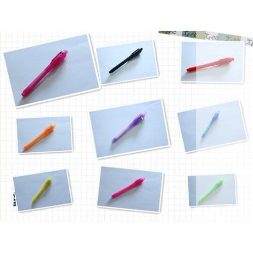 1/3pcs 2 In 1 Magic Luminous Light Pen UV Writing Invisible Ink Pen Kid Toy