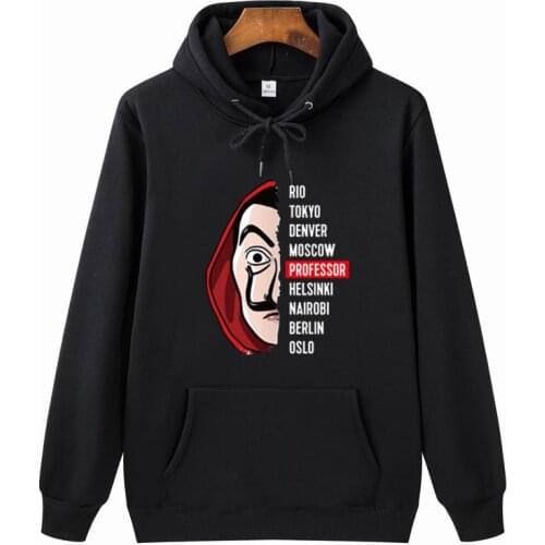 Autumn And Winter La Casa De Papel Men Women Unisex Hoodies Sweatshirts TV Show Money Heist Novelty Paper House Hoodie