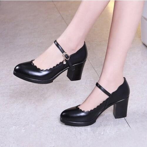 2019 model cheongsam T stage catwalk shoes waterproof platform thick with single shoes with work shoes large size 40-43 yard
