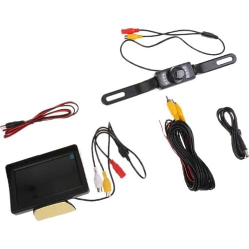 Universal Waterproof 4.3 Inch Night Vision Backup Camera and Monitor Kit For Car