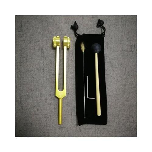 128HZ Aluminum Alloy Tuning Fork Chakra Hammer With Mallet Sound Healing Therapy For Ear Care Medical Neurological Instrument