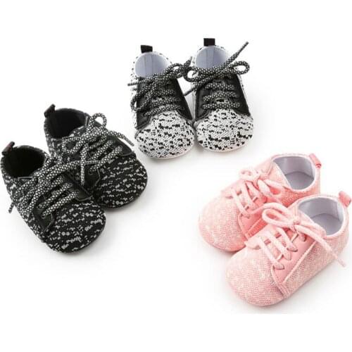 WONBO New Baby Boys Girls First Walkers TPR Sole Infant Toddler Shoes Fashion Sneakers