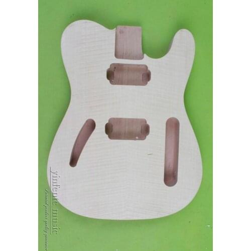 Electric guitar Body Replacement mahogany Flame Maple Veneer Guitar parts #865