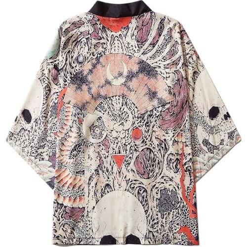 Women Cardigan Kimono Haori Obi Yukata Japanese Clothing Beach Men Kimono Cosplay Clothes M L XL XXL