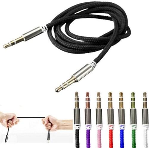 1m 3.5mm Male to Male Earphone 3.5mm AUX Jack Audio Extension Cable Cord 3.5 Auxiliary for Car Headphone Louder for Phone MP3