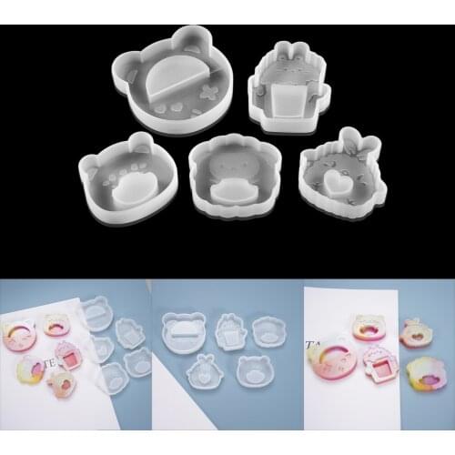 1Pcs Animal Dolls Silicone Moulds Jewelry Keychain Pendant Casting UV Epoxy Resin Mold For DIY Crafts Decorations Making Tools