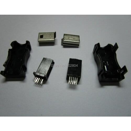200 Pcs Per Lot Mini USB Plug Male Socket Connector 10 Pin Plastic Shell products