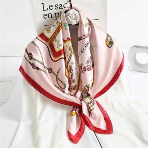 2021 new spring women scarf quality shawl silk fashion scarf headscarf beach sunscreen bag headscarf scarf 90cm*90cm
