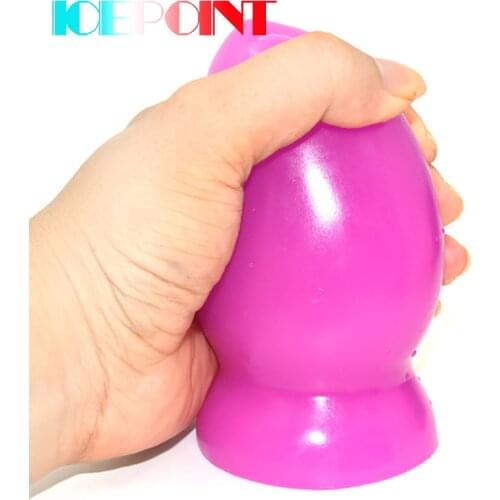 ICEPOINT 11.5X7cm Big anal plug with suction cup mango butt plug anus massage partical huge thick anal stuffed stopper sex toys
