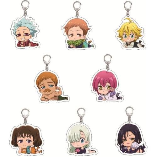 The Seven Deadly Sins Nanatsu no Taizai Meliodas Ban King Hawk Acrylic Figure keychain Keyring Model Toy Gifts Cosplay