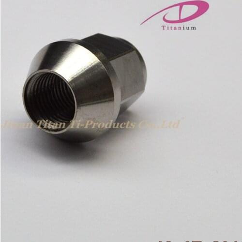 Silvery Gr5 titanium lug nut for car hub M12*1.5*27