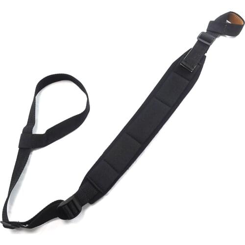 Lightweight Adjustable Length Black Non-slip Gun Strap 3 Plastic Buckle Rifle Gun Sling with Loops Hunting Shooting Accessories