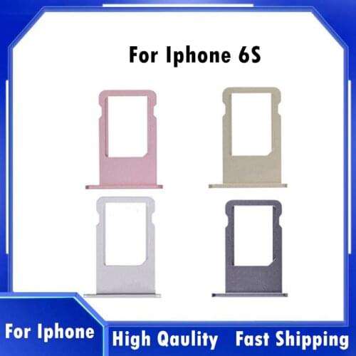 For Apple For iPhone 6S 6S Plus Nano Sim Card Tray Grey Silver Gold Rose Gold Sim Tray Holder Repair Parts