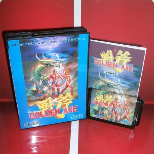 MD games card - GoldenAxe I Japan Cover with Box and Manual for MD MegaDrive Genesis Video Game Console 16 bit MD card