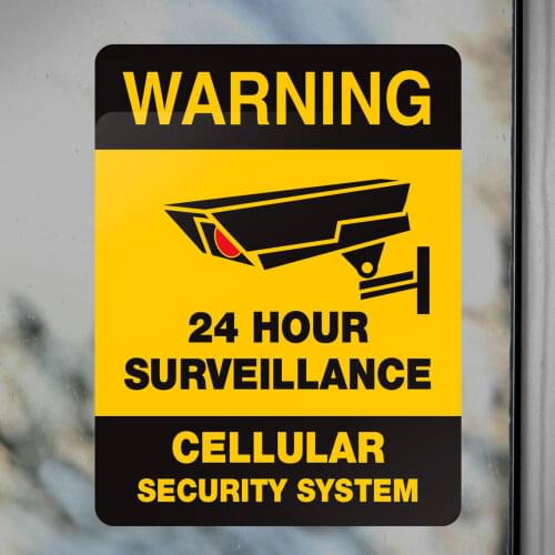SECURITY DECAL STICKER - 24 Hour VIDEO SURVEILLANCE System Property Warning Car Sticker Windshield KK Vinyl Cover Scratches PVC