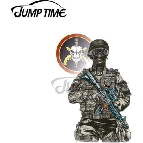 Jump Time 13 x 7.8cm For BOPE Soldier Car Stickers Repair Car Decal Suitable For VAN ATV SUV Scratch-Proof Laptop Decoration