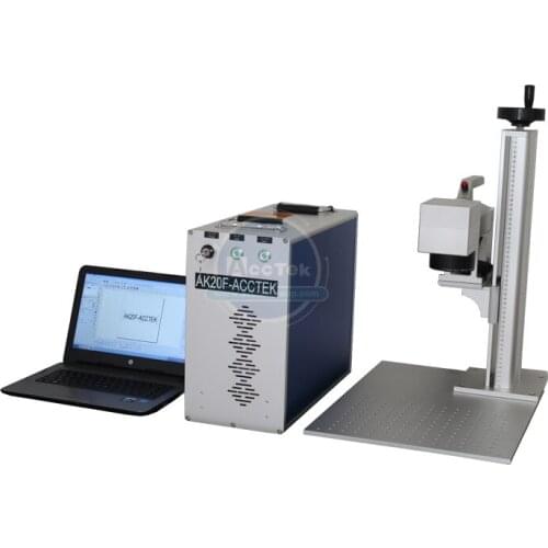 Low Price Metal Plastic Fiber Laser Marking Machine / 20 Watt Fiber Laser Marking Machine
