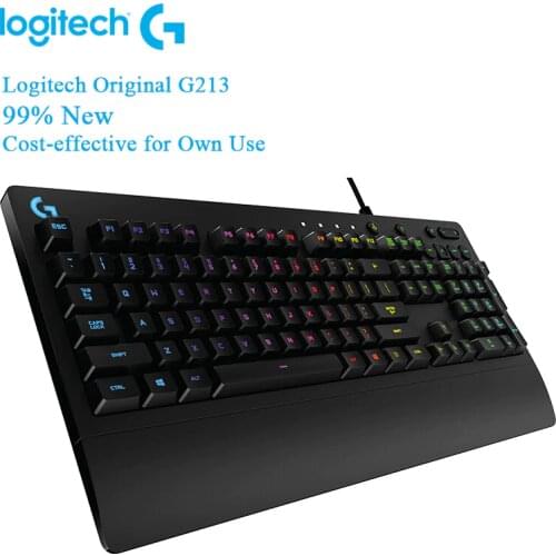 Logitech 99 New G213 PRODIGY RGB Gaming Keyboard PC Gaming Grade Perfermance Esports Keyboard for PC Gaming Overwatch PUBG Gamer