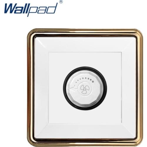 New Arrival Wallpad Fan Speed Regulator Wall Light Switch Gold Panel Knob Button 15-500W