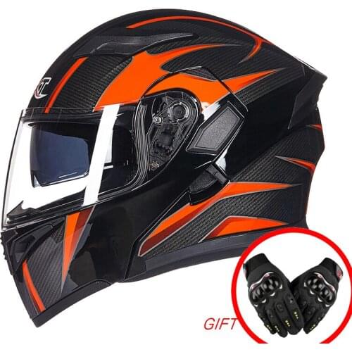 Motorcycle Filp UP Helmets LOCOMOTIVE Dual Visor Smoke inner visor helmets Riding Racing Street Moto casque capacete GXT902
