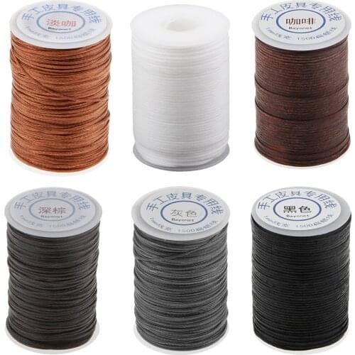 1 Roll 60m Length Polyester Strong Sewing Waxed Thread Leather Line Hand Craft Accessories 1mm Diameter