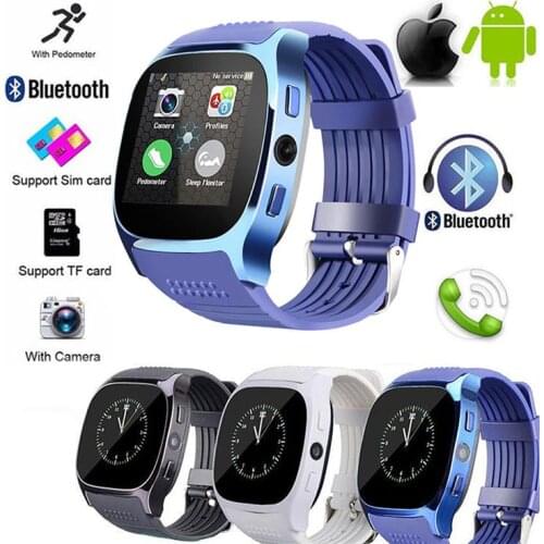 T8 Bluetooth Smart Watch With Camera Facebook Whatsapp Support SIM TF Card Call Smartwatch For Android Phone PK Q18 DZ09