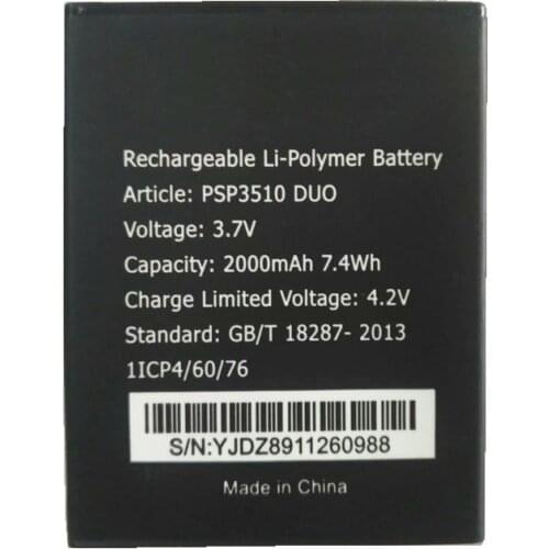 1x 2000mAh PSP3510 Duo Replacement Battery For Prestigio Wise G3 PSP 3510 PSP3510 Duo Batteries