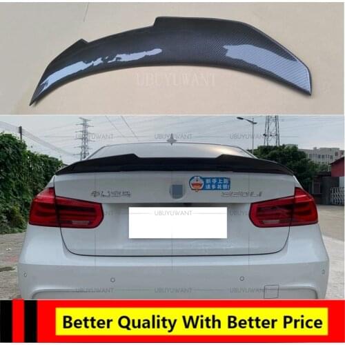 EPFBSQP PSM Style Spoiler For BMW F30 F35 M3 3 Series 2012-2017 ABS / Carbon Fiber Rear Spoiler Tail Trunk Boot Wing Decoration
