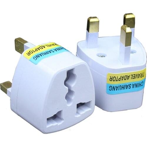 Universal UK Plug Adapter Connector Travel Converter Plug AC Power Charger Transfer Outlet Electrical Wall Plugs 250V 10A Q205