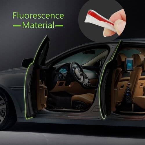 1M Luminous Car Door Bumper Strip Rubber Protection Strip Anti Collision Door Scratch Protector Auto Edge Guard Cover Universal