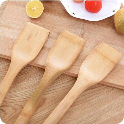 1pc Bamboo Spatula Wooden Spoon Wooden Shovel Cooking Bamboo Shovel Kitchenware Long Handle Cooking Tool