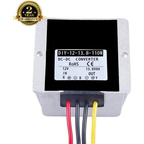 12V(9V-13V) Step Up To 13.8V 8A 110W DC DC Converter Boost Power Supply Module Car Power Converter Waterproof