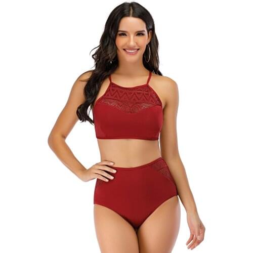 2021 New Bikini Set Push Up Female Swimsuit Separate Two Piece Brazilian Bathing Bikini Set Women Summer Swimming Wear Black Red