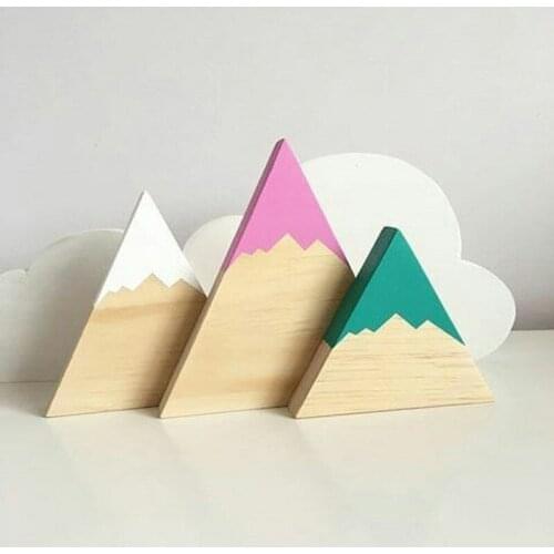 3Pc Hot Woodland Mountain Hill Set Of Ornament Baby Room Photography Props Best Kids Gifts Decorations Wood Crafts Wedding Decor