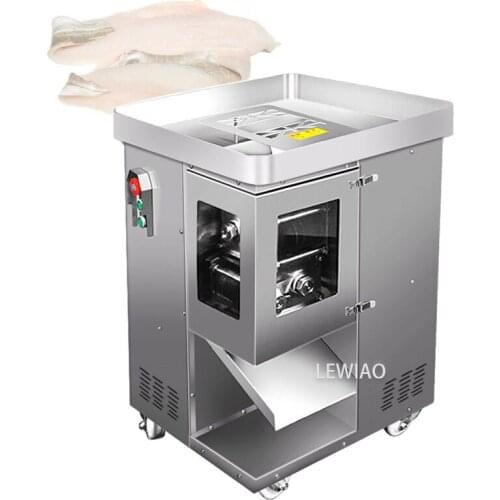 500kg/h Automatic Electric Meat Vegetable Cutting Slicing Machine Commercial Meat Block Slicer Cutter 2.5~40mm Thickness Slicing