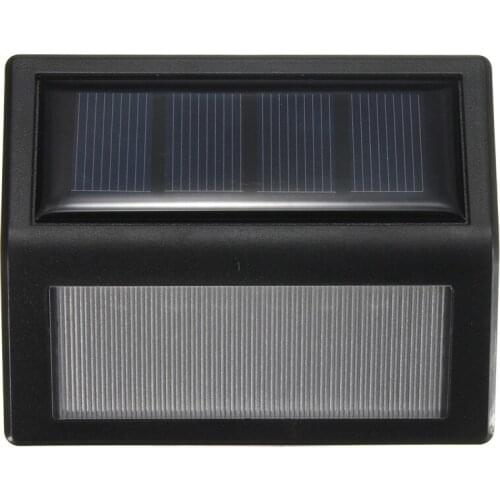 6 LED Solar Panel Senser Light Wall Path Landscape Fence Outdoor Garden Lamp Warm Pure White Waterproof IP65