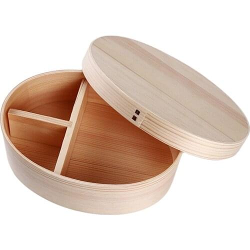 Japanese Style Bento Boxes Wood Lunch Box Portable Picnic Kids Students Food Container Kitchen Accessories