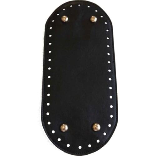 Black 25x12 cm oval base