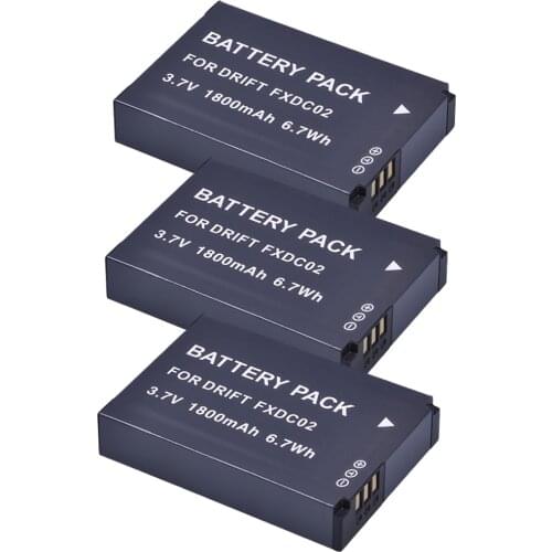 Batmax 3X 1800mAh FXDC02 Battery for Drift 72-011-00 FXDC02 CFXDC02 HD Ghost Ghost-S HD720