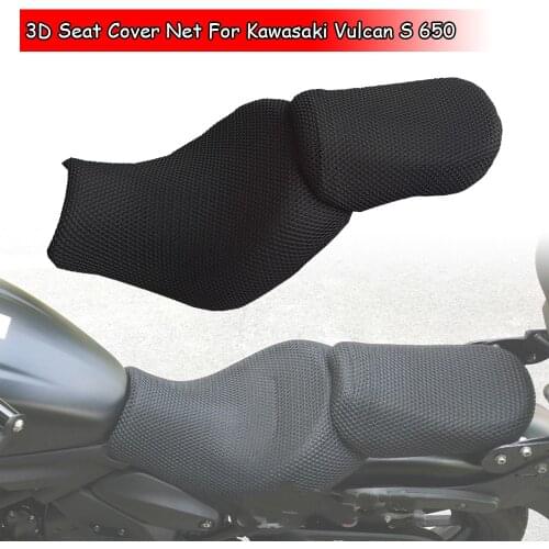 For Kawasaki Vulcan S 650 S650 VN650 Motorcycle Accessories Seat Cushion Cover Net 3D Mesh Protector Insulation Passenger Seat