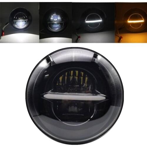 For Road Glide Motorcycle 7inch Round H4 LED Headlight Hi/Low Headlamp for Lada 4x4 Urban Niva Suzuki Softail FLHX Yamaha V Star