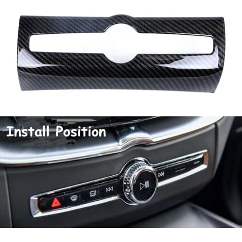 YAQUICKA 2 Colors Car Interior Air Condition Adjust Switch Button Panel Frame Trim Styling For Volvo XC60 2018 ABS Accessories