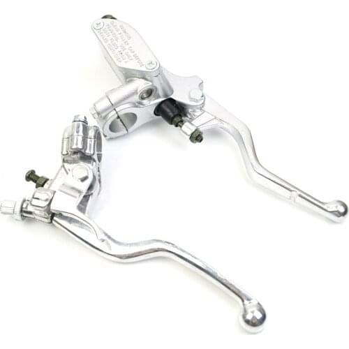 Chrome Pitbike Motocross Brake Clutch Dirt Bike Cable Master Cylinder Brake Set 22mm for KTM 200 390 Honda CRF125 Husqvarna X