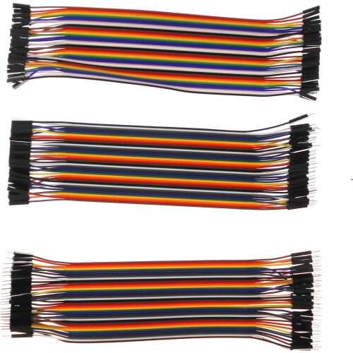40pcs/lot 20cm 1P-1P 40P 2.54mm Dupont Wire Color Jumper Cable male Female Jumper Wire cable