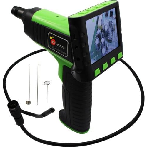 1M Inspection Endoscope Camera w/ 3.5" Detachable Wireless LCD Waterproof Camera, 9mm Camera Head, LED Light, Zoom Function